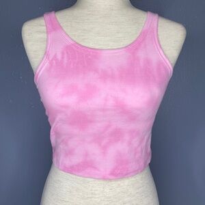 NWT PINK Cropped Rib Tank Top
